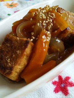 高野豆腐のから揚げ☆野菜たっぷりあんかけ-レシピのメイン写真