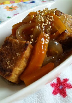 高野豆腐のから揚げ☆野菜たっぷりあんかけ-レシピのメイン写真
