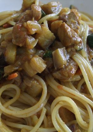 残り物で♪夏野菜カレーパスタ-レシピのメイン写真
