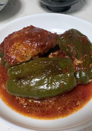 外れない！ピーマンの肉詰めトマトソース煮-レシピのメイン写真