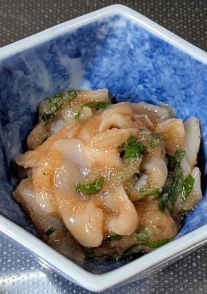 みるみる酒が減る生貝ひもの明太大葉和え-レシピのメイン写真