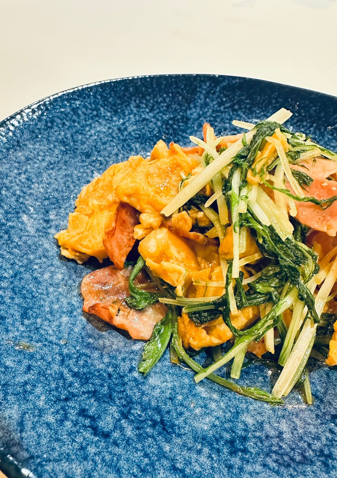 旨甘☆水菜と卵の炒め物-レシピのメイン写真