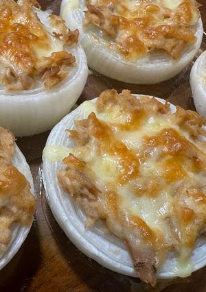 玉ねぎ丸ごと♡ツナマヨチーズ焼き-レシピのメイン写真