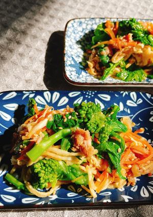 レンジで簡単♪菜の花と切り干し大根の和物-レシピのメイン写真