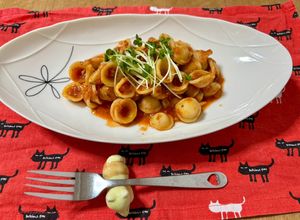 サバとトマトのパスタ（オレキエッテ）-レシピのメイン写真