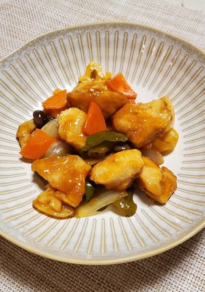 野菜もとれてヘルシーな酢鶏-レシピのメイン写真
