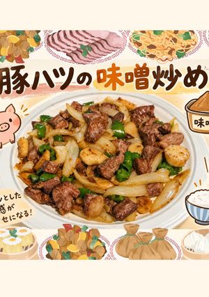 豚ハツの味噌炒め🐷🍳-レシピのメイン写真