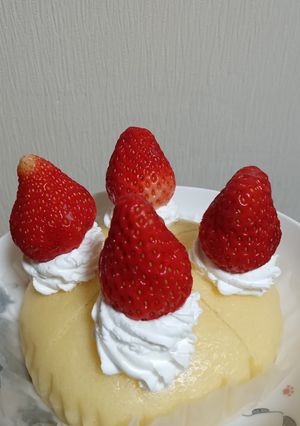 蒸しパンいちごケーキ🍓-レシピのメイン写真