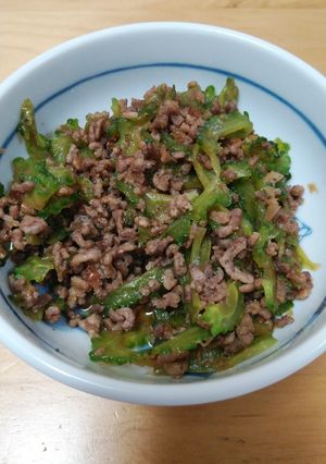 ゴーヤとひき肉でご飯のお供-レシピのメイン写真