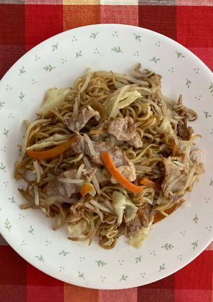 ぱく増し！レンジで肉入り焼きそば-レシピのメイン写真