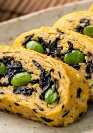 ひじきと枝豆のだし巻き卵-レシピのメイン写真