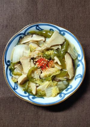 白菜と ピーマン 椎茸 舞茸の オイスタースープ-レシピのメイン写真