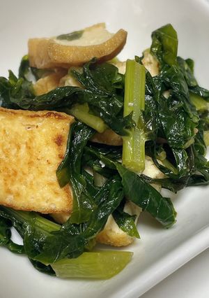 簡単おいしい！厚揚げと大根の葉の炒め物-レシピのメイン写真