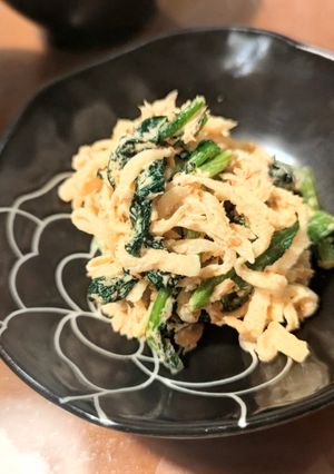 切干大根とほうれん草のツナ胡麻マヨあえ-レシピのメイン写真