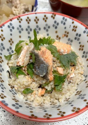 鮭ごはん-レシピのメイン写真