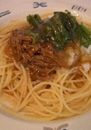 ツナとなめたけのおろしパスタ-レシピのメイン写真