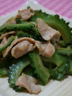 酒の肴に♪ゴーヤと豚バラ肉の梅醤油炒め-レシピのメイン写真