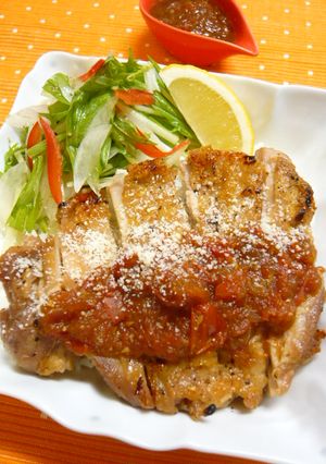 万能トマト醤油だれdeイタリアンチキン丼-レシピのメイン写真