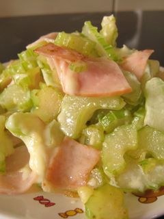 簡単♪セロリとハムのマヨ炒め-レシピのメイン写真