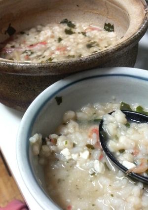 天かすのコク☆中華風桜海老わかめ雑炊-レシピのメイン写真