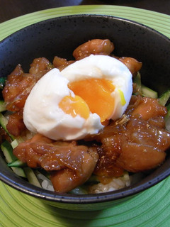 半熟玉子のせ鳥照り焼き丼-レシピのメイン写真