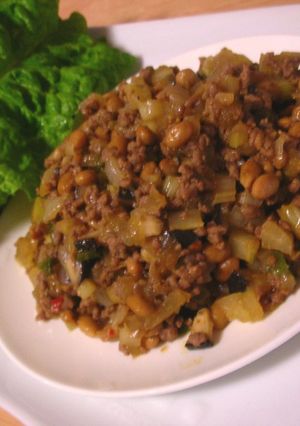 納豆と挽き肉の炒めもの-レシピのメイン写真
