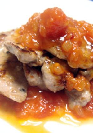 豚ヒレ肉のソテー　トマトソース-レシピのメイン写真