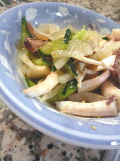 煮イカとキュウリと新玉ねぎの胡麻酢和え-レシピのメイン写真