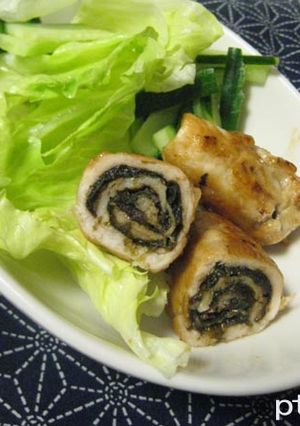 ☆簡単☆ 大葉にんにく醤油でささみロール-レシピのメイン写真