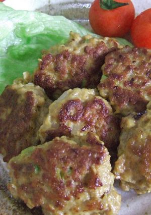 カレー味☆豆腐とひき肉の落とし焼き-レシピのメイン写真