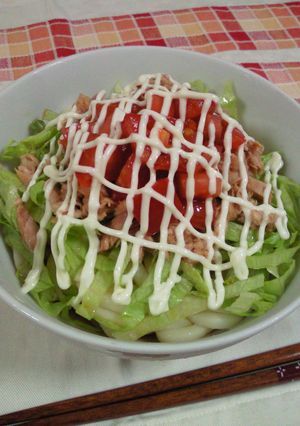 ＊ひんやりツルっと♪マヨでサラダうどん＊-レシピのメイン写真