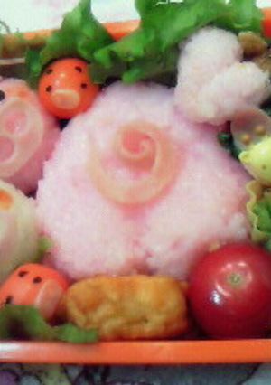 キャラ弁♪だれのお尻だブゥ〜？弁当-レシピのメイン写真