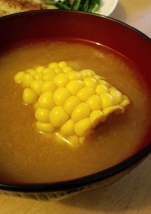山形のトウモロコシ味噌汁-レシピのメイン写真