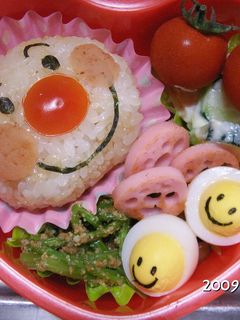 キャラ弁 アンパンマンとスマイル卵-レシピのメイン写真