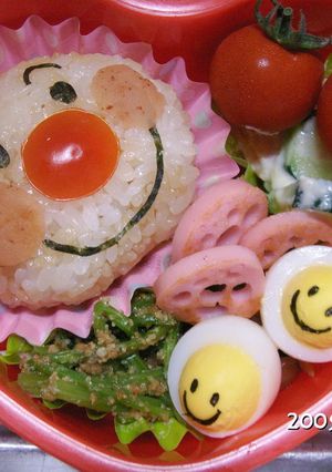 キャラ弁　アンパンマンとスマイル卵-レシピのメイン写真