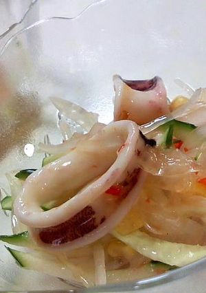 旬❀新たまねぎとイカのスイチリぽん酢和え-レシピのメイン写真