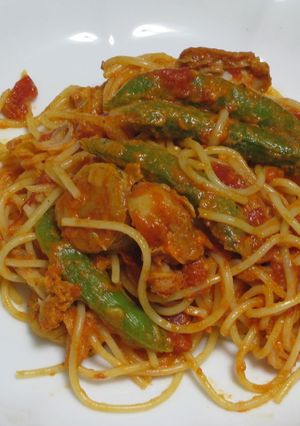 食感がたまらない♡♡　トマトパスタ☆-レシピのメイン写真