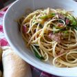 バターしょう油でネギベーコン♥パスタ
