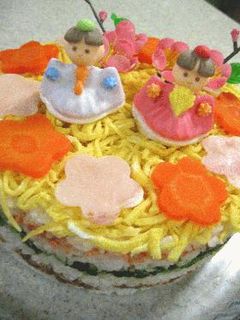 ひな祭りのケーキ風押し寿司-レシピのメイン写真