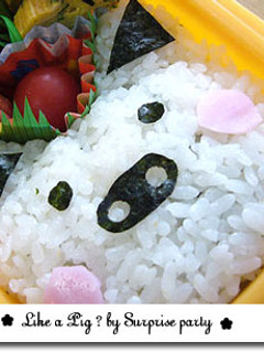 ブタ?キャラ弁-レシピのメイン写真