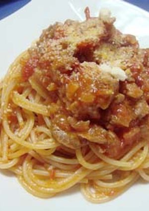豚ヒレ肉のラグーソースパスタ-レシピのメイン写真