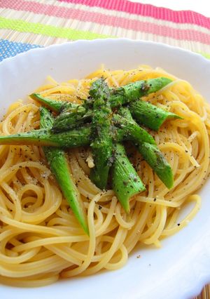 オリーブ醤油で♪焼きアスパラのパスタ-レシピのメイン写真