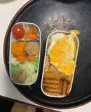 レンジ簡単洋風ヤンニョム味オムライス弁当