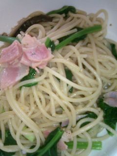 ピリリほうれん草としいたけの和風パスタ-レシピのメイン写真