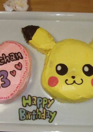 ピカチュウ♡バースデーケーキ-レシピのメイン写真