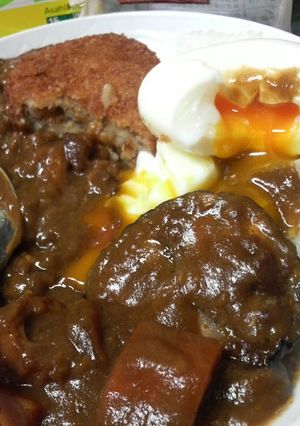 カレーバリエ☆コロッケと半熟卵のせ～-レシピのメイン写真