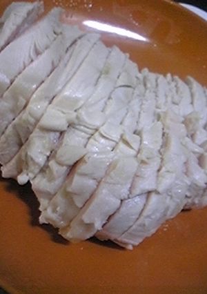 【鶏】鶏ハムと普通の卵スープ-レシピのメイン写真