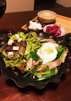 お手軽レシピ！簡単小松菜カフェ風ごはん　-レシピのメイン写真