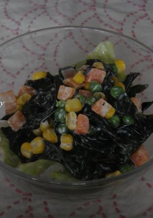 ワカメのわさびマヨ風味サラダ-レシピのメイン写真