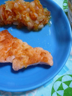 離乳食 鮭のムニエルお野菜たっぷりソース-レシピのメイン写真